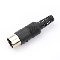 Conector de soldadura de carcasa de plástico Din, 4 pines, macho, conector de Cable Din
