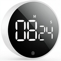 VOCOO 数字厨房计时器 磁性倒计时/正计时 大型 LED 显示屏 ABS 材质 音量可调 简单烹饪 适合老年人 无