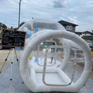 Tienda de campaña con globo para fiesta de boda al aire libre de 8 pies y 10 pies, <span class=keywords><strong>casa</strong></span> de burbujas blanca inflable que rebota, cúpula de burbujas, patio trasero para <span class=keywords><strong>alquiler</strong></span> - Product Image 4