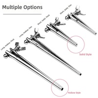 Nouveau stock : Dilatateur métallique réglable en acier inoxydable, accessoire de personnage pour hommes adultes, plug stimulant, accessoire de fête costumée