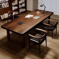 Bureau en bois de noyer d'Amérique du Sud, durable, grande planche, table longue, établi, bureau à domicile, salon, modèle Maokangyun 189
