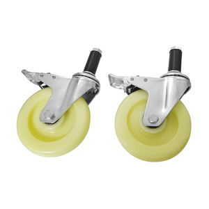 Roues universelles à usage intensif 4/5/6 pouces Roues de frein à roulement et rotatives en PVC PuPVC Roues à roulettes pour chariot à main industriel silencieux pour meubles - Product Image 3