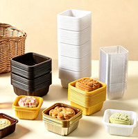 Nouvelles barquettes en plastique pour gâteaux de lune, boîtes d'emballage pour biscuits, inserts en PP à cavités carrées, barquettes épaissies pour desserts et produits de boulangerie