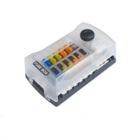 Boîte à fusibles 12V à 6 voies avec indicateur LED, étanche, bloc de fusibles ATC ATO pour voiture, camion, camping-car