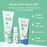 Sérum pour le visage personnalisé biologique réduit les imperfections et la matité, anti acné, nettoyant purifiant pour le visage, ensemble de soins pour femmes et hommes