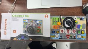 Nuevo Juguete de Volante de Madera Personalizado y Moderno, Tablero de Actividades Sensoriales de Madera para Educación Temprana, Simulación de Cabina - Product Image 6
