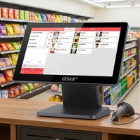 Sistema POS con Pantalla Táctil de 15.6'' Directo de Fábrica, Terminal Electrónico de Punto de Venta, Caja Registradora de Escritorio, Pantalla Táctil Capacitiva