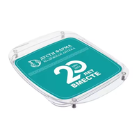 Plateau de pièces de monnaie PS en plastique à impression personnalisée promotionnelle pour restaurant hôtel et bar avec impression de logo personnalisé