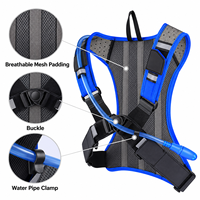 Gilet de course ultraléger avec poches pour bidons souples, sac d'hydratation Zero Bounce avec poche à eau de 2 L pour course de marathon