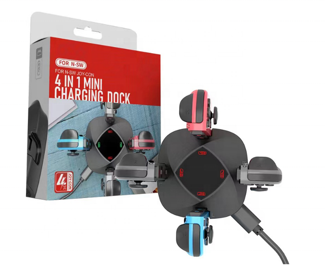 4 in 1 Charging Station Dock Joystick Controller for  Switch Joycon with Led Indicator
