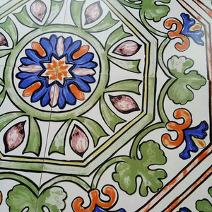 Orcelain iles, and-Painted Loral, uropean Pean odern, Lip on-Slip atatte 300x300mm loloor Iles para ining oom Itchen Room - Product Image 2