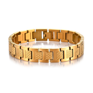 <span class=keywords><strong>Bracelet</strong></span> magnétique tendance en acier inoxydable 316 plaqué or avec zircon pour couples, <span class=keywords><strong>marque</strong></span> OJ - Product Image 4