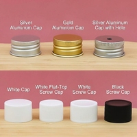 Flacons en plastique PET transparents avec bouchon à vis en aluminium argenté de 30 ml et 40 ml pour masques faciaux