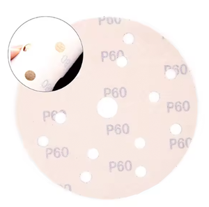 แผ่นขัด125มม. 5นิ้วสีแดง8รู150มม. 6นิ้วแผ่นขัดตะขอและห่วง120กระดาษทรายกลมกระดาษทรายกรวด - Product Image 1