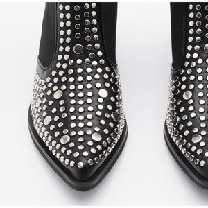 Stivali invernali femminili a punta Denim da donna - Product Image 2