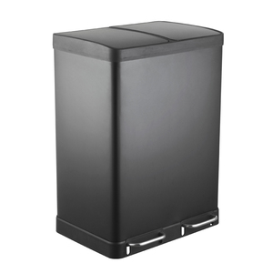 <span class=keywords><strong>Poubelle</strong></span> et bac de recyclage KSY <span class=keywords><strong>60L</strong></span> à double compartiment en acier inoxydable pour cuisine intérieure avec pédale – Vente en gros - Product Image 3
