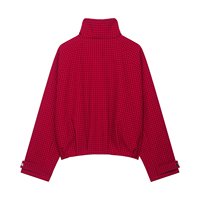 Veste Bomber à Carreaux MYST&ZA pour Femme, Nouvelle Collection Automne 2026, Style Tendance, Tempérament Simple, Coupe Ample et Polyvalente 6318268