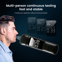 Testeur d'alcoolémie portable haute précision, batterie au lithium, capteur semi-conducteur pour la détection de la conduite en état d'ébriété, dispositif de mesure de précision