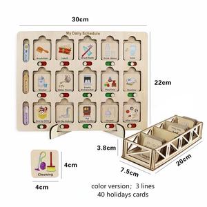 Tùy Chỉnh Miễn Phí Trẻ Em Khác Giáo Dục Thói Tục Hàng Ngày Hoạt Động Biểu Đồ Bằng Gỗ Thói Tục Nhiệm Vụ Hội Đồng Quản Trị Giáo Dục Đồ Chơi Forkids - Product Image 1