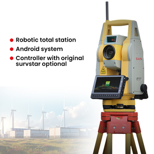 Station totale robotisée avancée avec précision d'angle de 0,5 ou 1 degré, sans prisme, portée 1000m, contrôleur H6, logiciel Survey Star - Product Image 1