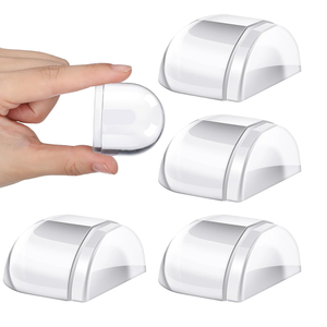 Tope de puerta transparente, tope de puerta autoadhesivo para protección de pared, amortiguador de puerta, tope de suelo para el hogar y la oficina, protector de pared - Product Image 1