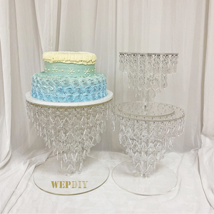 Acrylic Crystal Trong Suốt Bánh Khay Pastry Fondant Chiều Trà Snack Đứng - Product Image 2