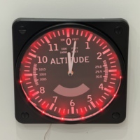 Jam Dinding Ruang Tamu Diameter 30cm Desain Modern dengan Jarum Kuarsa Berwarna RGB dan Pelacak Ketinggian Altimeter Kecepatan Udara.