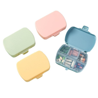 Vente flash - Boîte à pilules portable carrée à 6 compartiments, grande capacité, mini boîte de rangement pour médicaments en plastique, logo personnalisé