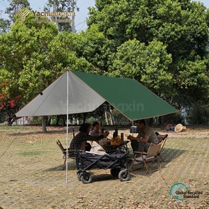 Carpa de Lona Impermeable de Doble Capa, Tipo Trigonal con Estacas en V, Resistente a la Lluvia, al Viento y a los Rayos UV, para Uso en Exteriores durante Tres Estaciones - Product Image 5