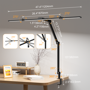 Lámpara de Escritorio LED con Abrazadera para Arquitectos, Luz de Mesa de Diseño para Oficina, <span class=keywords><strong>Mesita</strong></span> de <span class=keywords><strong>Noche</strong></span>, Sala de Lectura, Sala de Estar - Product Image 4