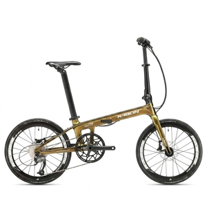 Vélo pliant en carbone avec freins à disque, poids de <span class=keywords><strong>9</strong></span>,2 kg, équipé d'un groupe <span class=keywords><strong>Shimano</strong></span> <span class=keywords><strong>Altus</strong></span> M2000, cadre pliable magnétique rapide, idéal pour les trajets en ville - Product Image 1