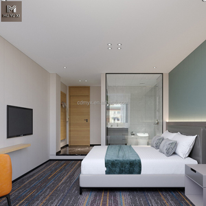 Tùy Chỉnh Hiện Đại Chất Lượng Cao Khách Sạn Nội Thất Phòng Ngủ Bộ Sang Trọng Gỗ Giường Nệm & Đồ Nội Thất Phòng Khách Sạn Bền Phòng Bộ Sưu Tập - Product Image 5