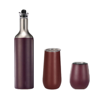 Gobelet à vin isotherme en acier inoxydable de 750 ml avec couvercle, isolation thermique de 12 à 24 heures, anti-fuite, thermos portable pour le camping