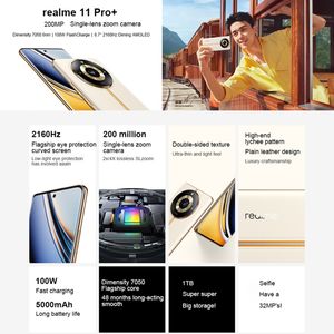 สมาร์ทโฟน <span class=keywords><strong>Realme</strong></span> 11 Pro+ 5G รุ่นดั้งเดิม ความจุ 12GB+1TB กล้อง 200MP หน้าจอ 6.7 นิ้ว ระบบปฏิบัติการ Android 13 รองรับ 5G - Product Image 6