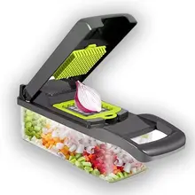 Kitchen Gadgets 2022 12 in 1 Speedy Quick Multifunctional Veggie Onion Cutter Slicer Vegetable Chopper