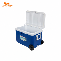 Cedar Space 50L Heavy-Duty Koelbox met Draagbare Wielen, Geïsoleerd, 5 Dagen IJsbehoud voor Kamperen en Vissen