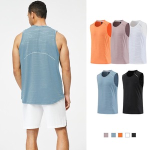 Men's Sleeveless Cooling Running Vest Loose Fit Breathable Gym Shirts Sports Active Workout Tank <b>Tops</b> With <b>Reflective</b> Strips - Product Image 3