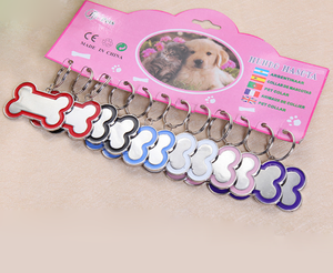 Produttore di artigianato in metallo portachiavi con targhetta per cani in lega di zinco con osso vuoto - Product Image 6
