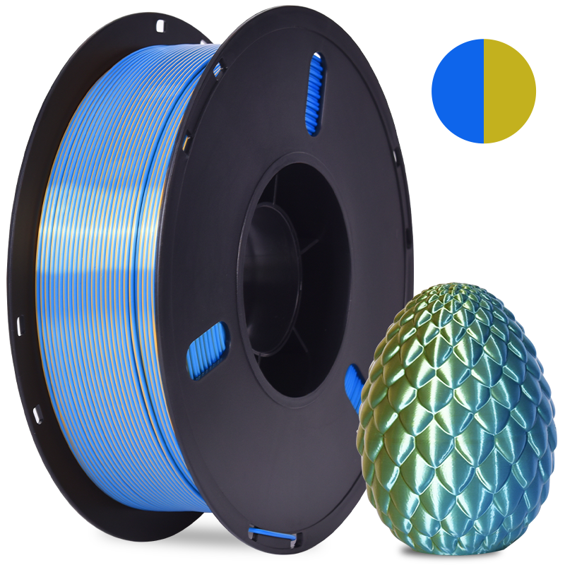 PLA Seda Dual Azul-Dorado 1kg