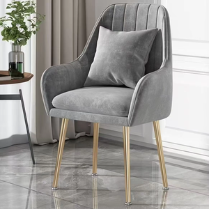 Internet celebrity chair Nordic luxury dining chair for home use <b>dressing</b> <b>table</b> stool girls' bedroom nail chair makeup chair - Product Image 3