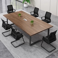 Table de conférence moderne multifonctionnelle en bois pour 10 personnes, 4m 5m, directement de l'usine, pour usage commercial et bureautique