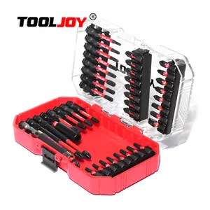 Screwdriver TOOLJOY Pocket Case 41PCS S2 Steel Impact Bit Set Box High Quality PH PZ Screwdriver Bit Sets Impact Driver Set