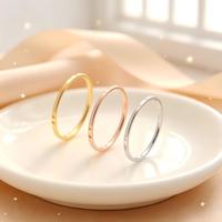 Bague ultra-fine en acier inoxydable de 0,5 mm, minimaliste, empilable, en stock, vente en gros de bijoux