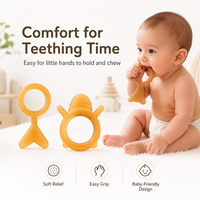 Anneau de dentition en silicone BEIKE de haute qualité, jouet de soin en forme d'ours mignon, qualité alimentaire, doux, pour apaiser les bébés et soulager les poussées dentaires, 0-24 mois