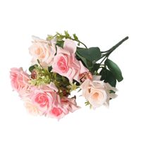 Bouquet de roses artificielles en gros – Composition décorative pour mariage et décoration murale – Bouquet de fleurs artificielles