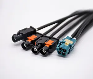 Z Code 4pins Mate-ax Mini Fakra to a Code Male Connector with Cable Automotive COAXIAL 50 Ohm 1/4 Cable Copper +PVC 5m Rg174 Pur