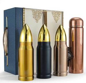 Tazza Termica Portatile Creativa in Acciaio Inossidabile a Doppio Strato, Design a Proiettile/Razzo, Regalo per <span class=keywords><strong>Negozi</strong></span>, 350ml 750ml - Product Image 3