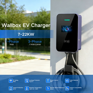 Borne de recharge murale pour véhicules électriques OEM 7-22 kW AC OCPP avec prise Type 1, Type 2, NACS, <span class=keywords><strong>Tesla</strong></span> ou GB/T - Product Image 2