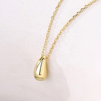 Colliers pendentifs goutte d'eau en argent sterling 925 minimalistes, bijoux fins de qualité supérieure, vente en gros, personnalisés, uniques et exquis, pour mariage