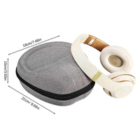 Étui de transport pour écouteurs de grande capacité, étui de protection rigide en EVA OEM, fermeture éclair, anti-poussière, sac de rangement pour casque, outil de transport